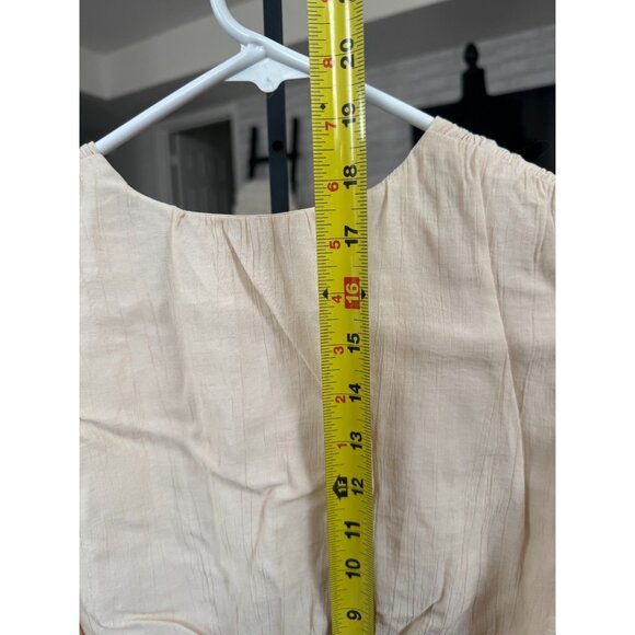 Abercrombie & Fitch Cream Crinkle Textured Plunge Set Top Womens Size S - Picture 5 of 7